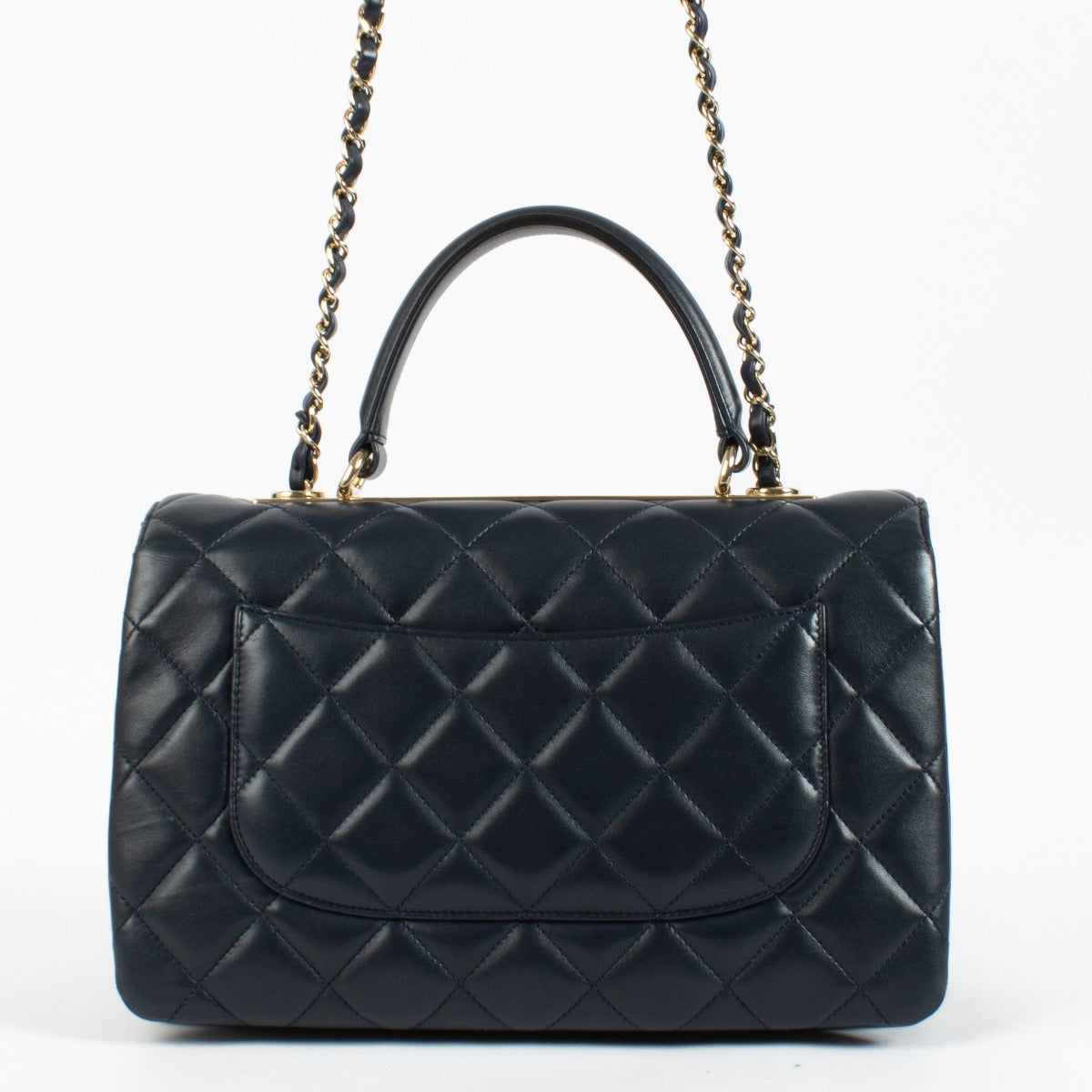 shop 100% authentic second hand Chanel Blue Trendy CC Top Handle Bag on Labellov.com