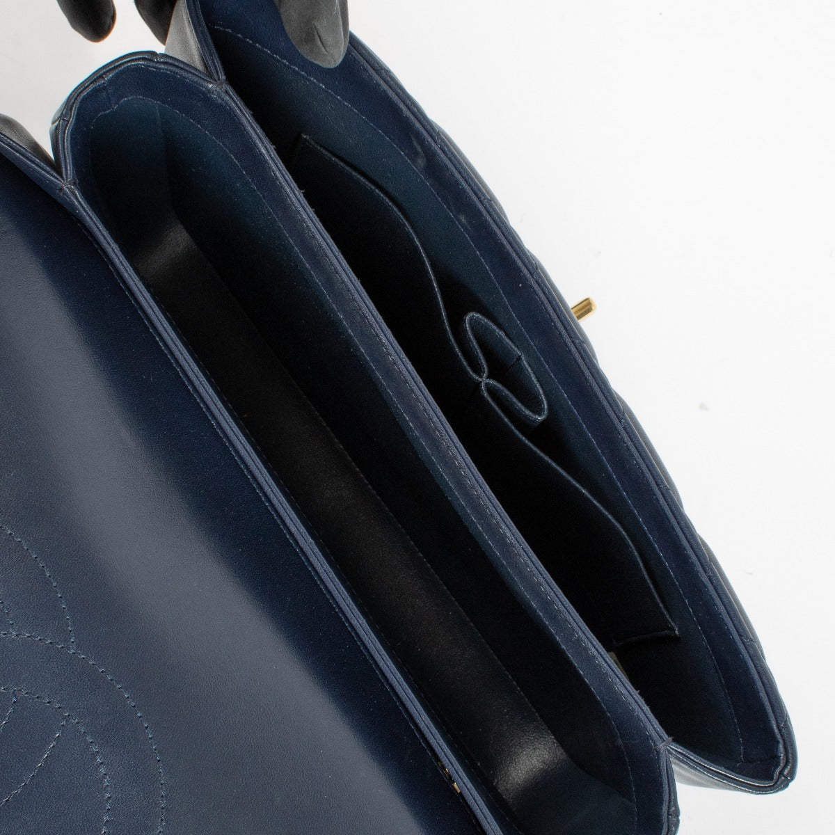 shop 100% authentic second hand Chanel Blue Trendy CC Top Handle Bag on Labellov.com