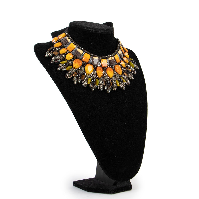 Etro Orange Beaded Crystal Necklace