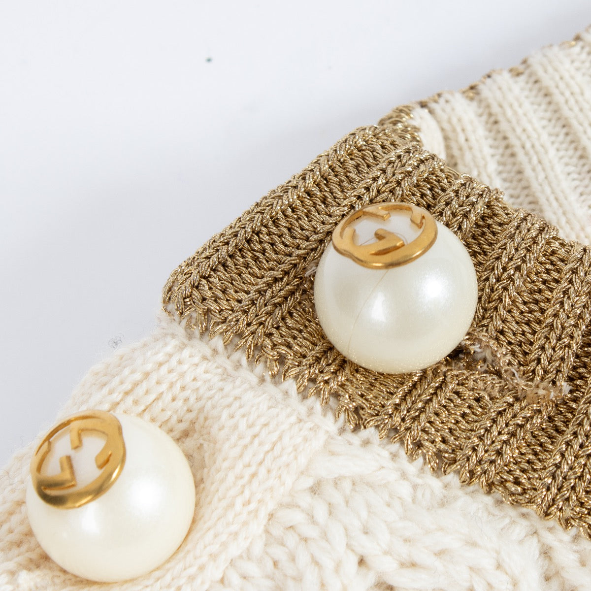 Pull en maille torsadée en laine rayée Gucci – Taille S