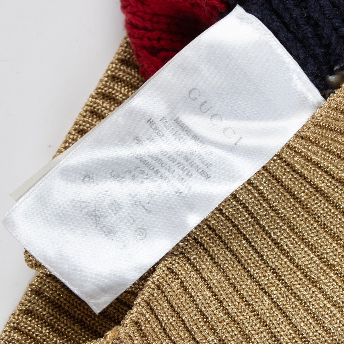 Pull en maille torsadée en laine rayée Gucci – Taille S