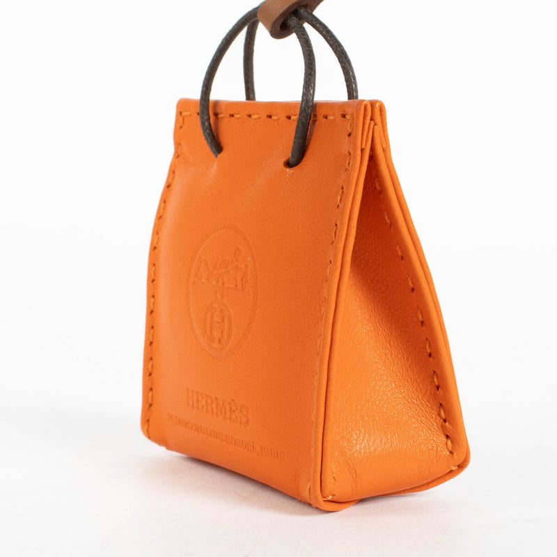 shop 100% authentic second hand Hermès Orange Shopping Bag Charm on Labellov.com