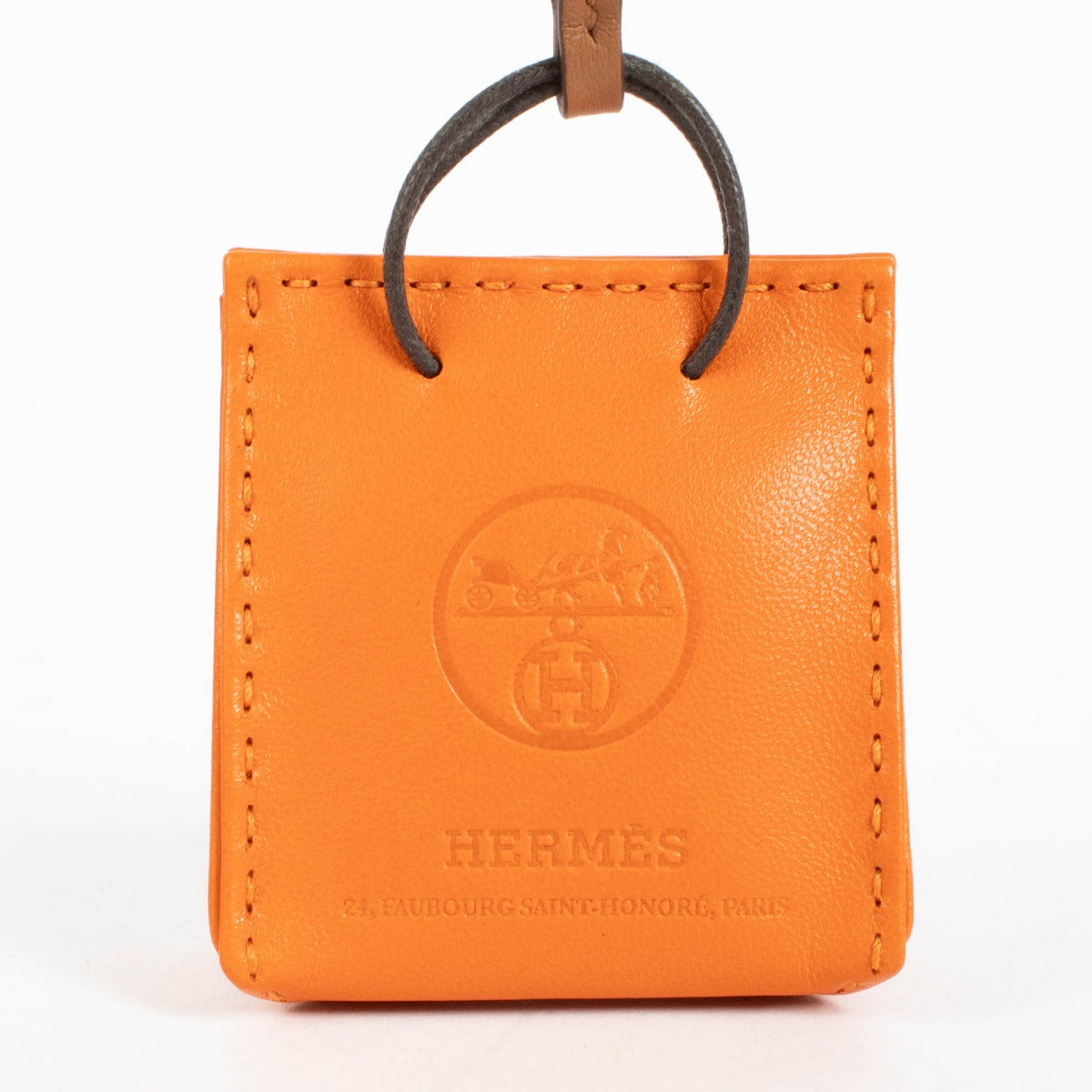 shop 100% authentic second hand Hermès Orange Shopping Bag Charm on Labellov.com