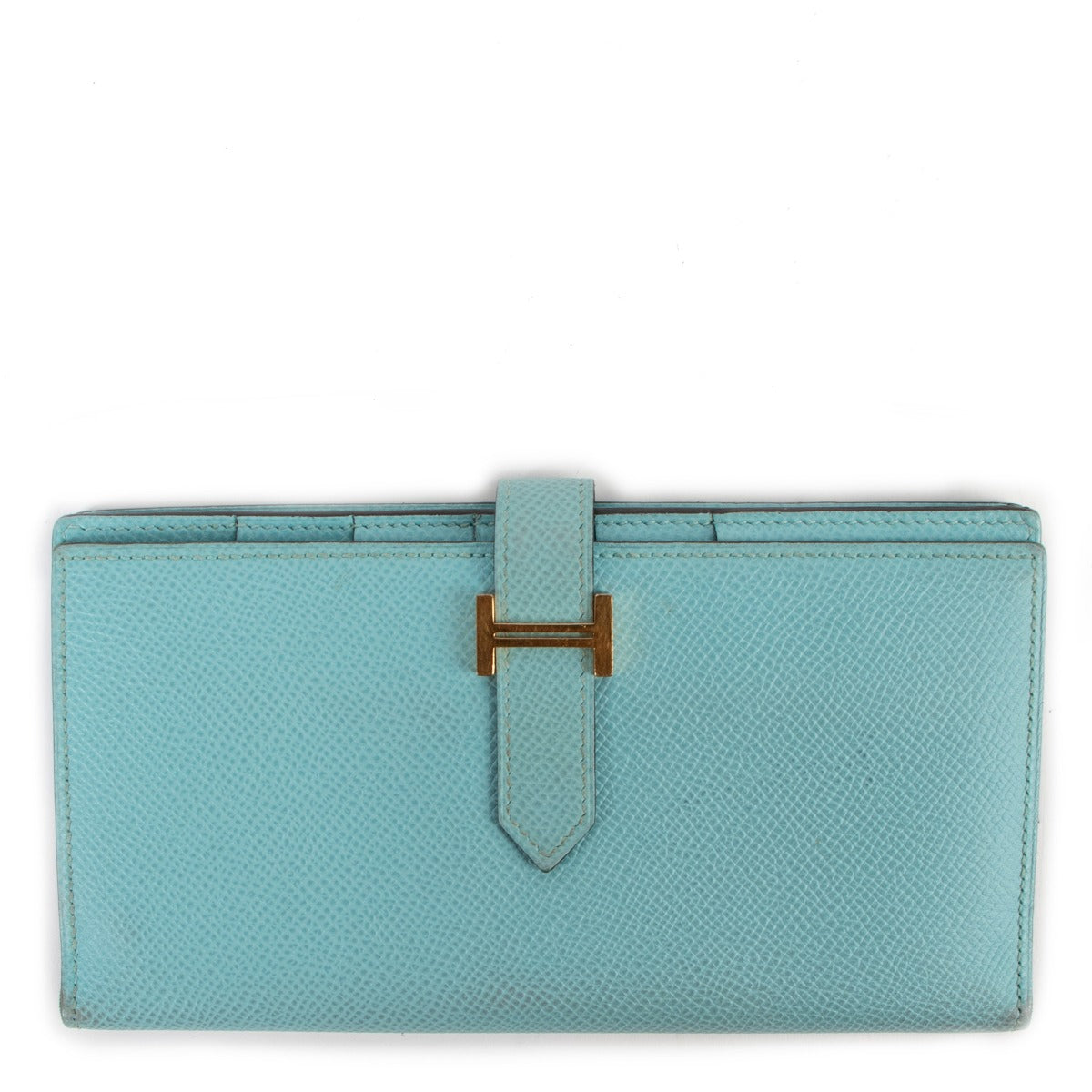 Hermès Blue Atoll Epsom Bearn Wallet