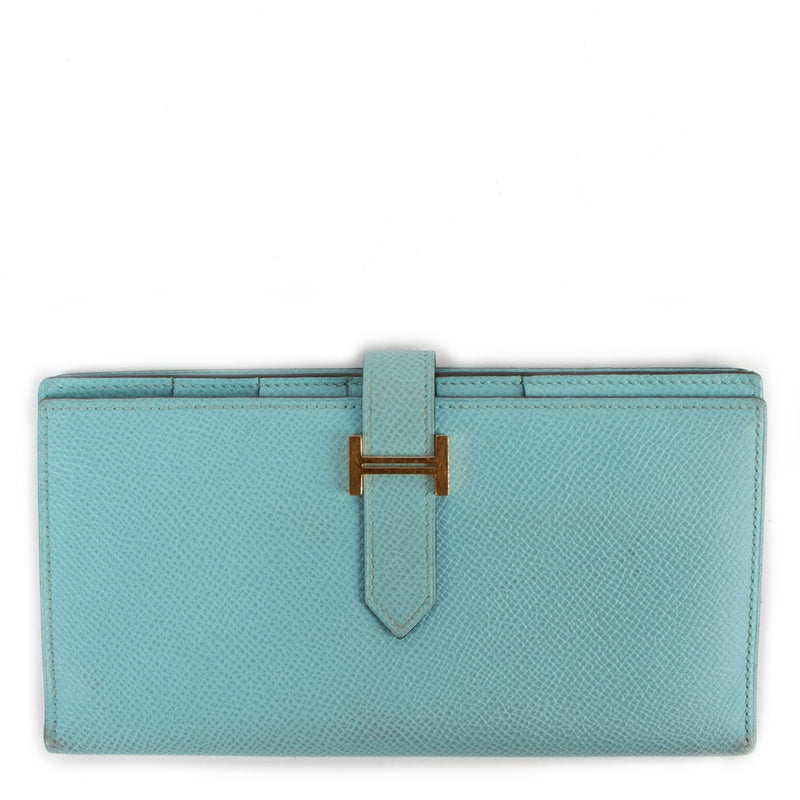 Hermès Blue Atoll Epsom Bearn Wallet