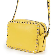 Valentino Garavani Yellow Rockstud Camera Crossbody Bag