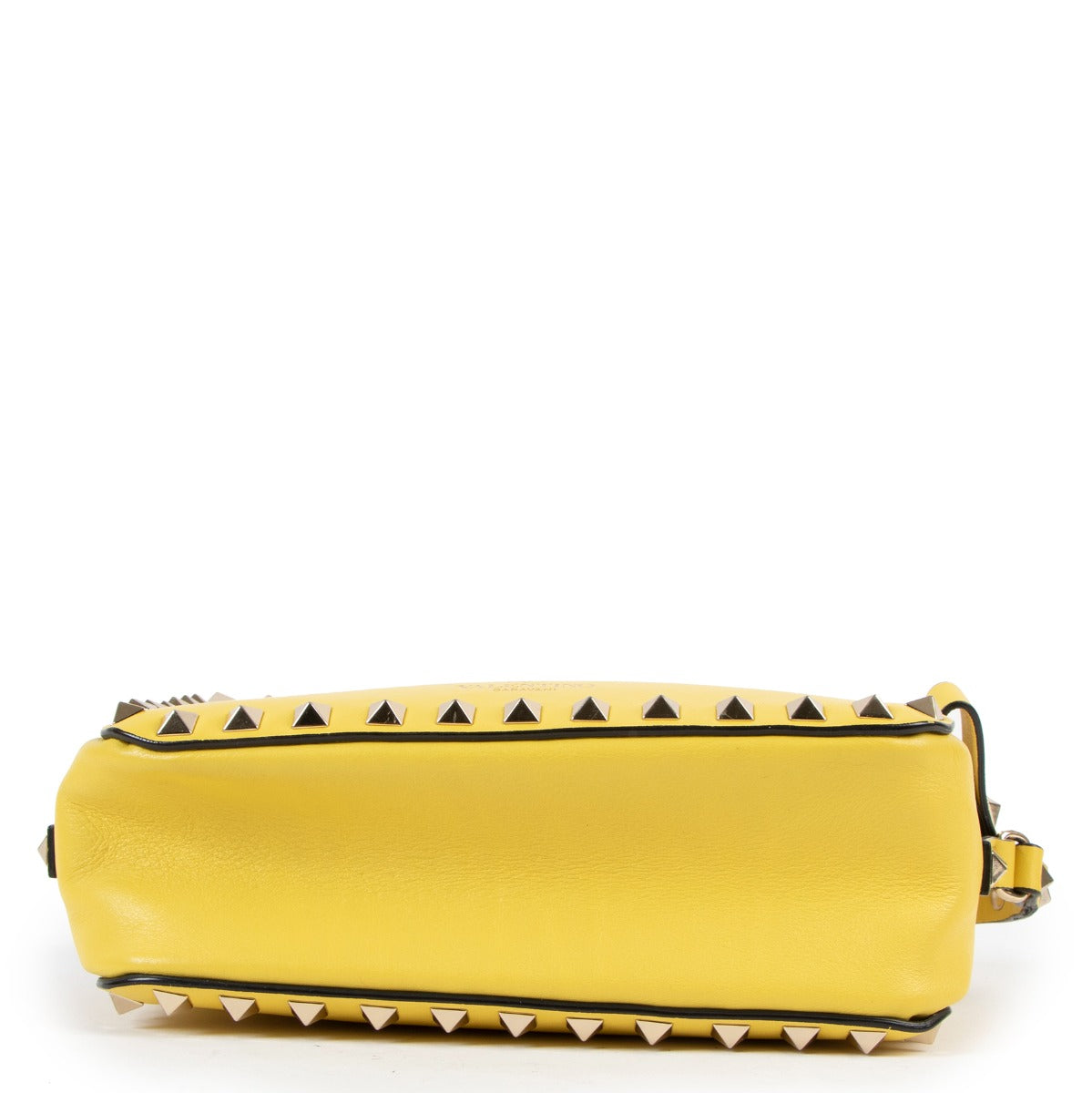 Valentino Garavani Yellow Rockstud Camera Crossbody Bag