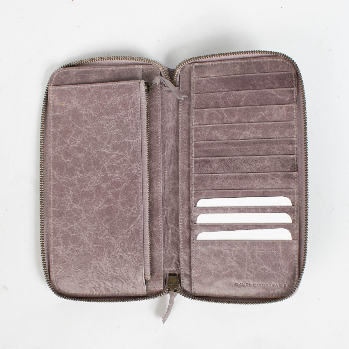 Shop this authentic Balenciaga Motorcross Giant Continental Purple Wallet pre-loved on Labellov.com