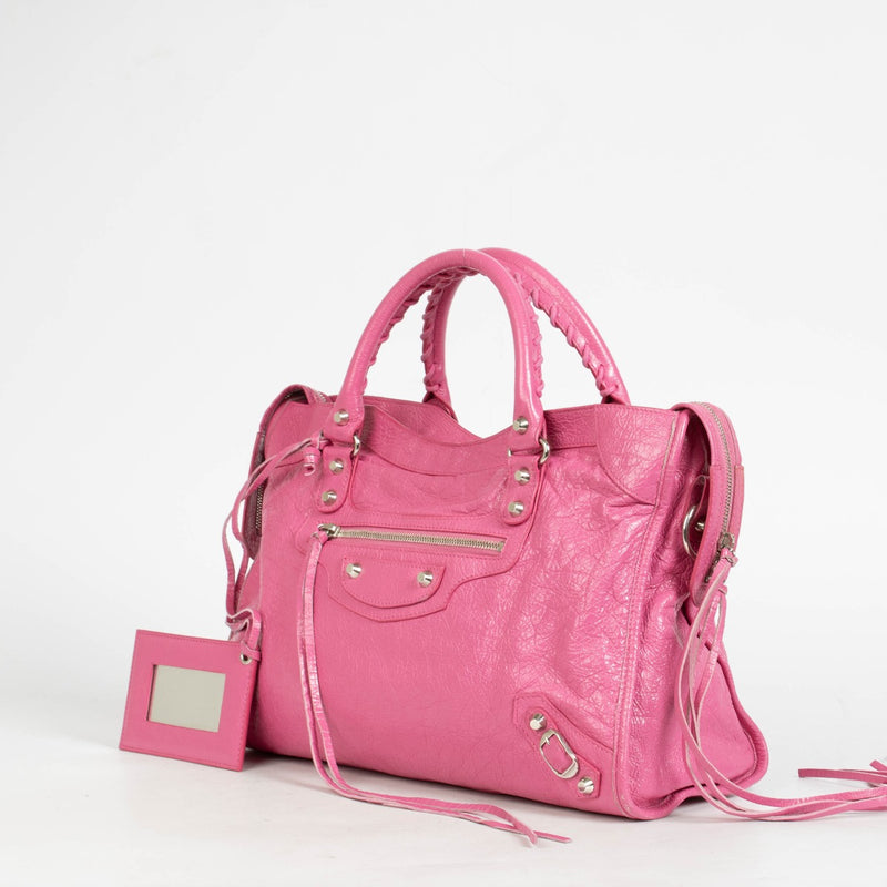 Shop this authentic Balenciaga Pink City Bag pre-loved on Labellov.com