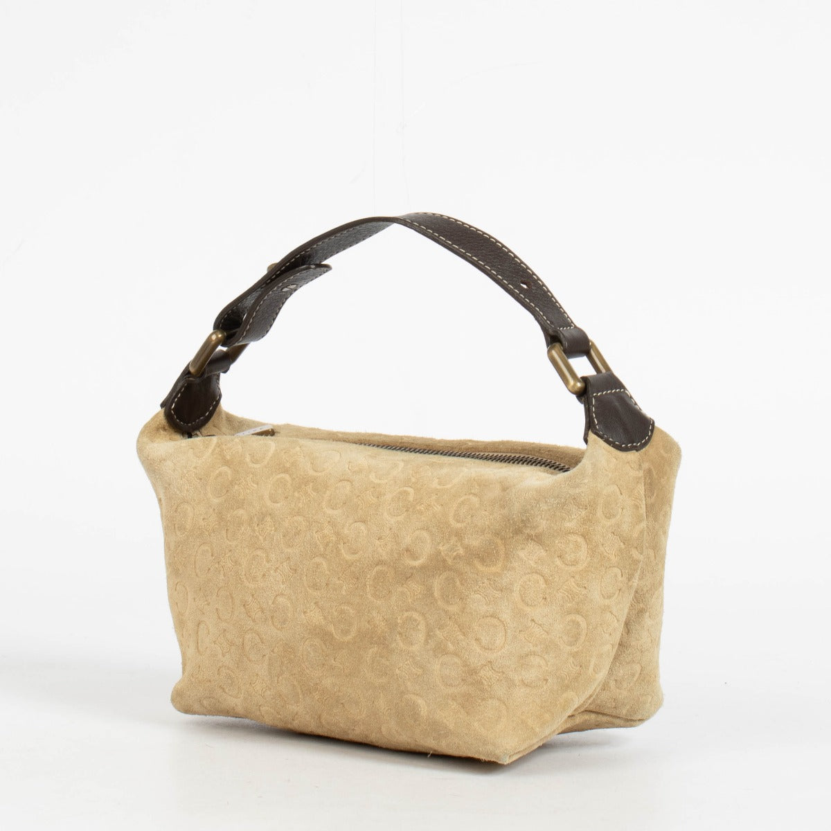 Shop this authentic Celine Beige Suède Top Handle Bag pre-loved on Labellov.com