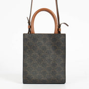 Shop the authentic Mini Vertical Cabas In Triomphe Canvas with Celine print pre-loved on Labellov.com