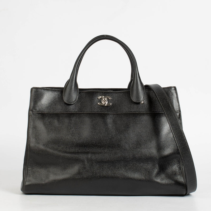 Shop this authentic Chanel Black Caviar Leather Large Shopper Tote pre-loved on Labellov.com