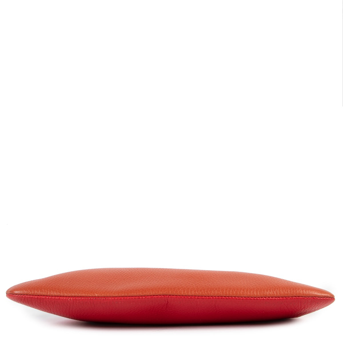 Buy online an authentic second hand Delvaux Red/Orange leather Clutch in very good condition at Labellov in Antwerp.