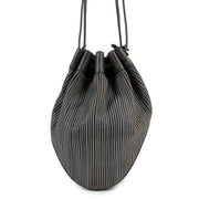 Buy online an authentic second hand Delvaux Tabarin Grey Toile De Cuir Bucket Bag in good condition at Labellov in Antwerp.