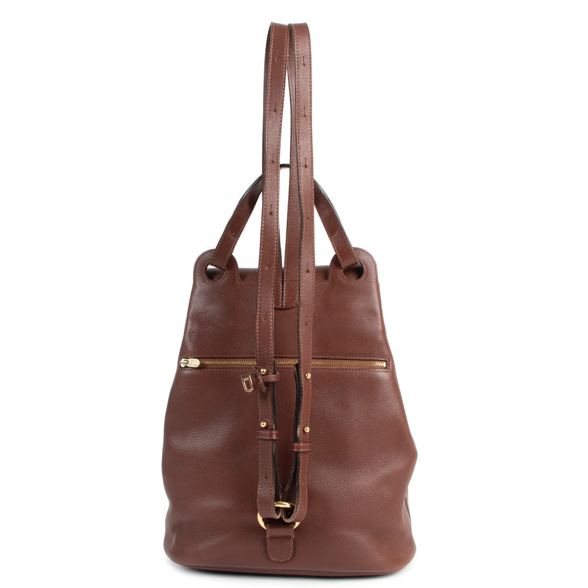 Buy an authentic second hand Delvaux Soleil Brown Leather Backpack in very good condition at Labellov