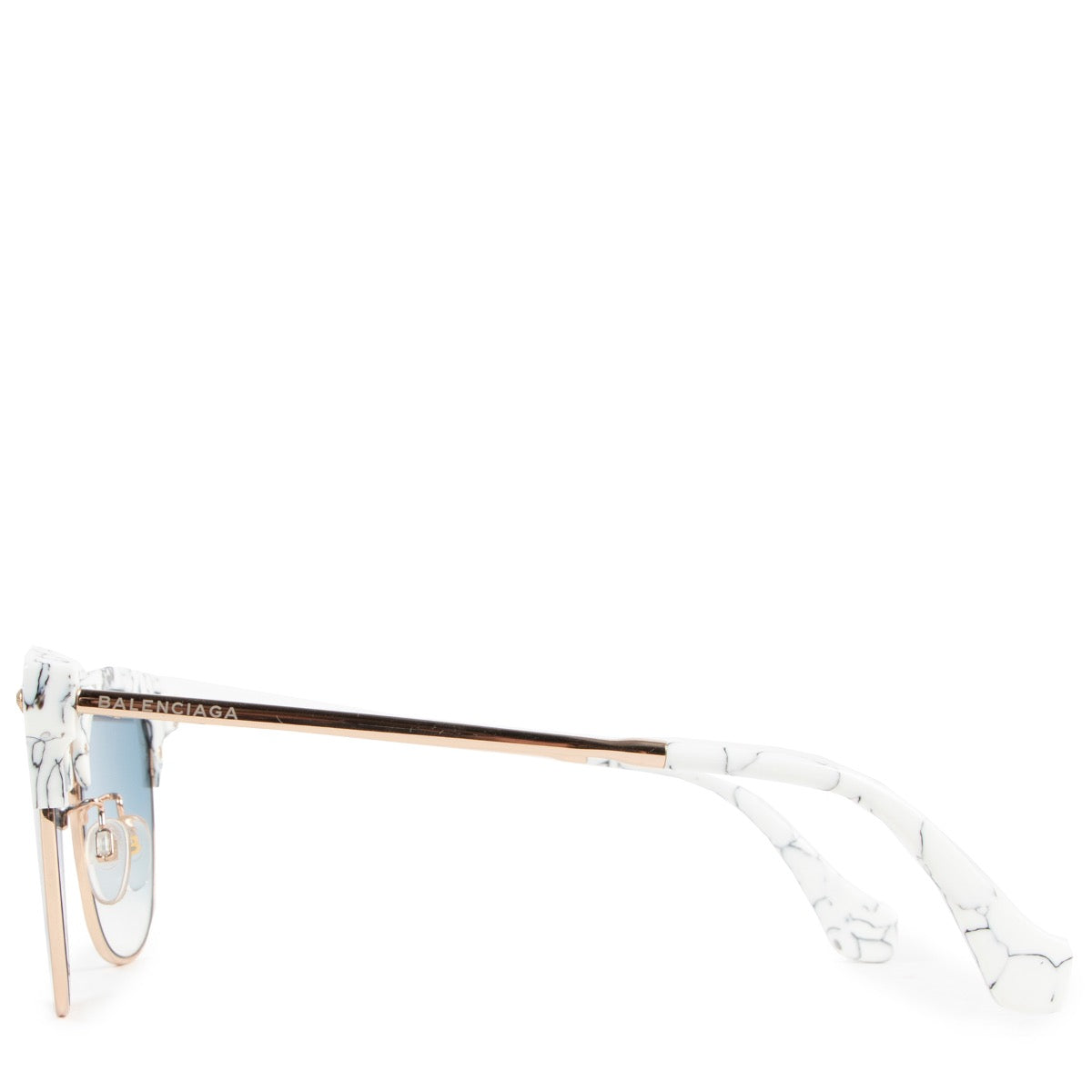 Buy online authentic second hand Balenciaga white marble frame glasses in very good condition at Labellov in Antwerp.