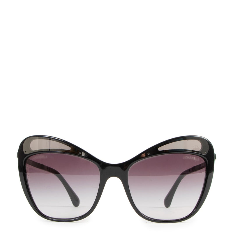 Chanel 5377 Spring/Summer 2017 Black Butterfly Runway Sunglasses