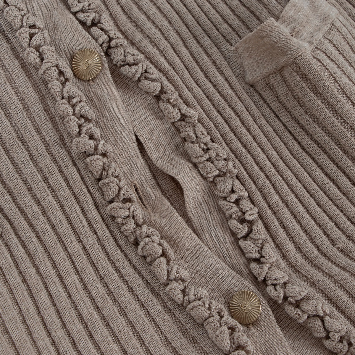 Chanel Spring 2009 Beige Cardigan Dress - Size 40