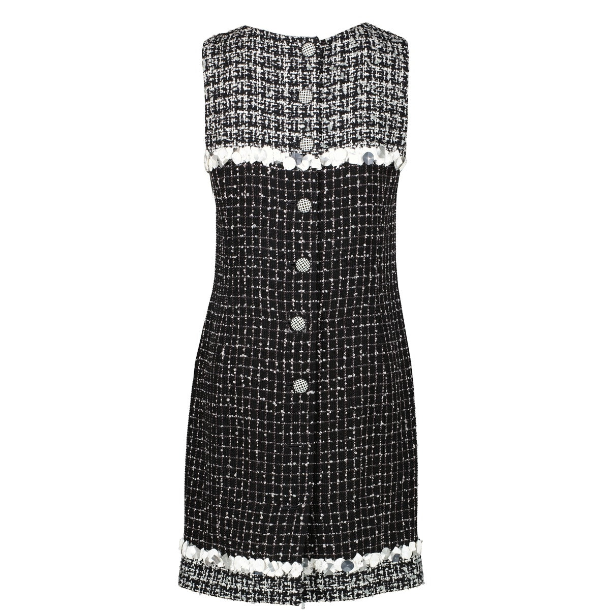 Second hand Chanel Spring 2009 Matrass Lamé Flower Tweed Dress P35386 at Labellov