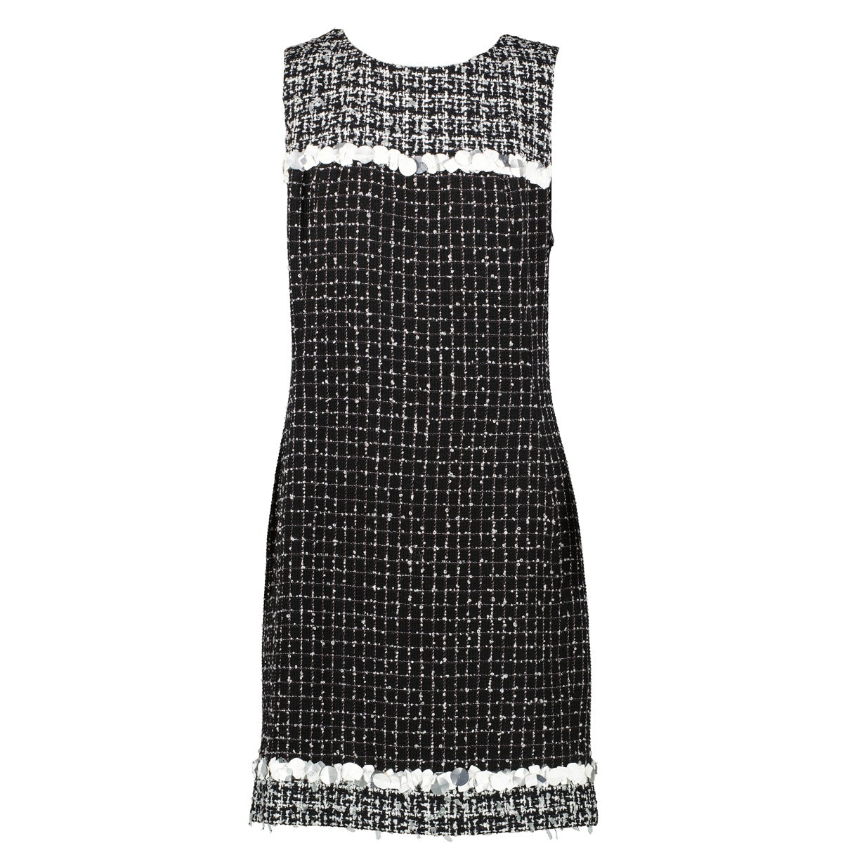 Second hand Chanel Spring 2009 09P Runway Matrass Lamé Flower Tweed Dress P35386 at Labellov