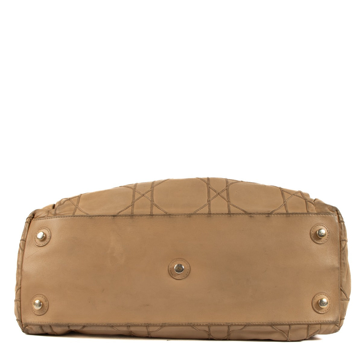 Sac Le Trente Christian Dior en agneau cannage beige