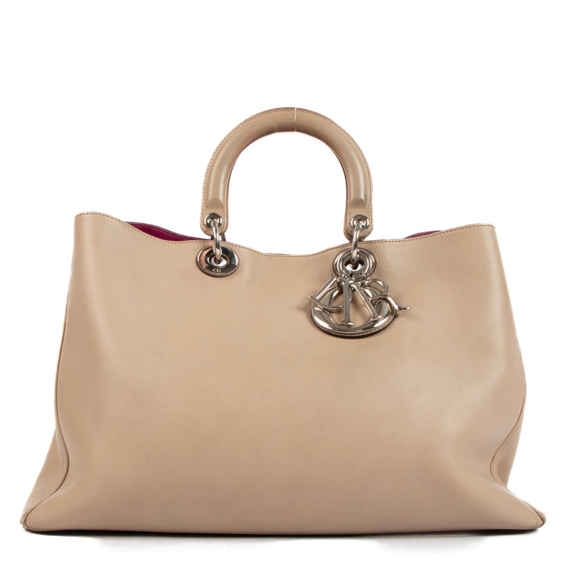 Shop 100% authentic secondhand Christian Dior Taupe Leather Diorissimo XL Top Handle on Labellov.com