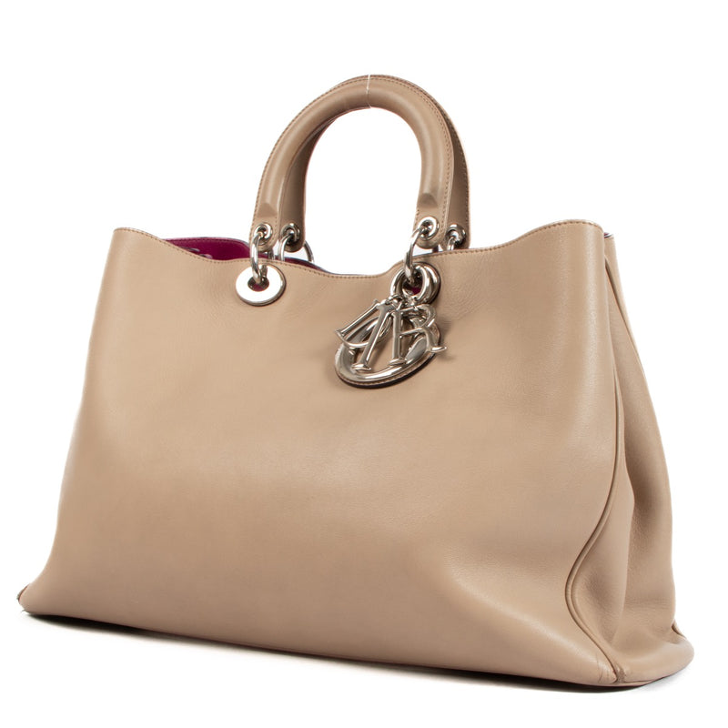 Shop 100% authentic secondhand Christian Dior Taupe Leather Diorissimo XL Top Handle on Labellov.com