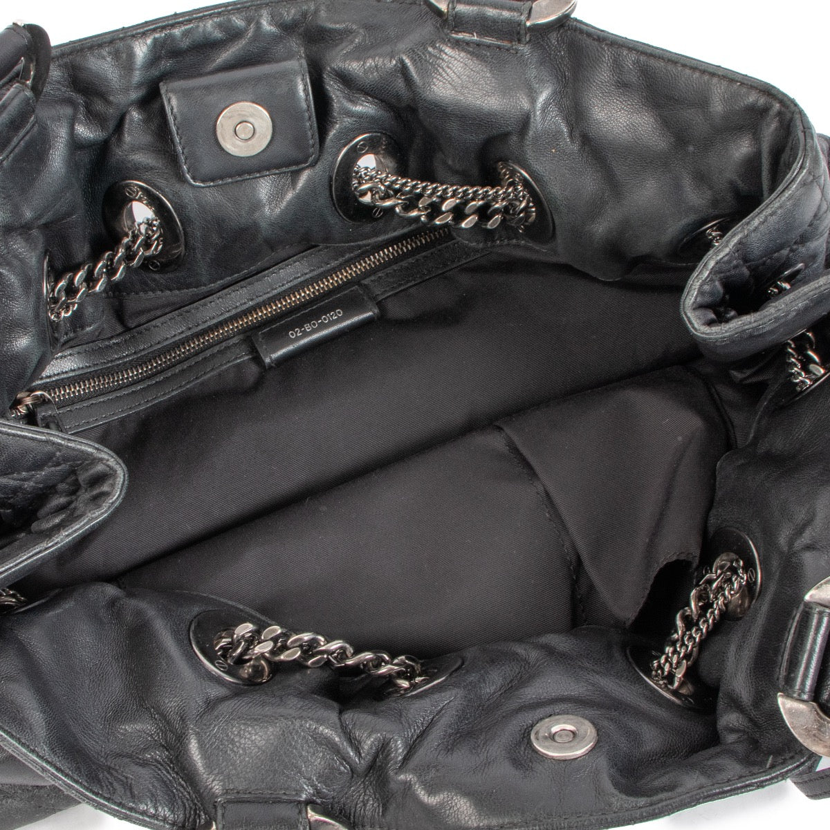 shop authentic second hand Christian Dior Black Leather Chri Chri Shoulder Bag on Labellov.com