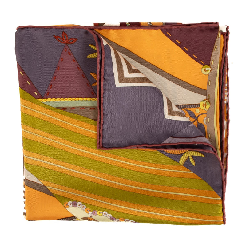 Hermès Coupons Indiens Silk Carre 90 Scarf