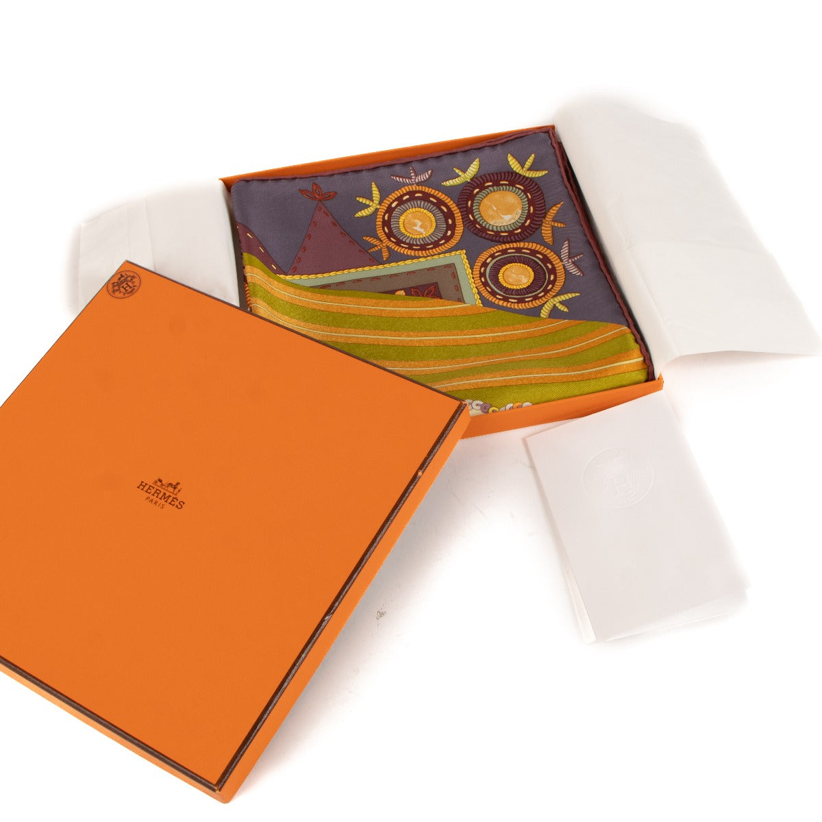 Hermès Coupons Indiens Silk Carre 90 Scarf