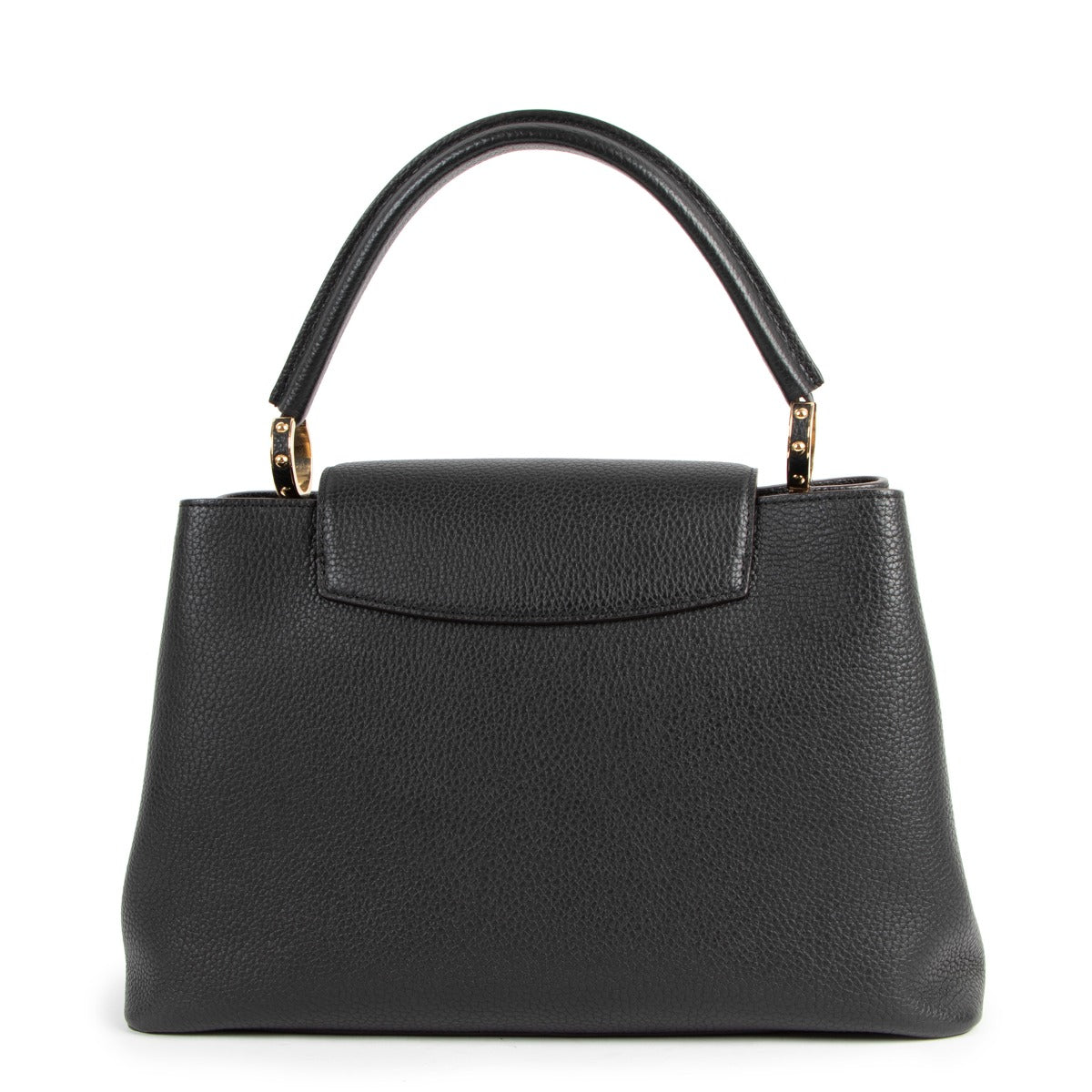 Louis Vuitton Capucines MM Taurillon Black Top Handle Bag