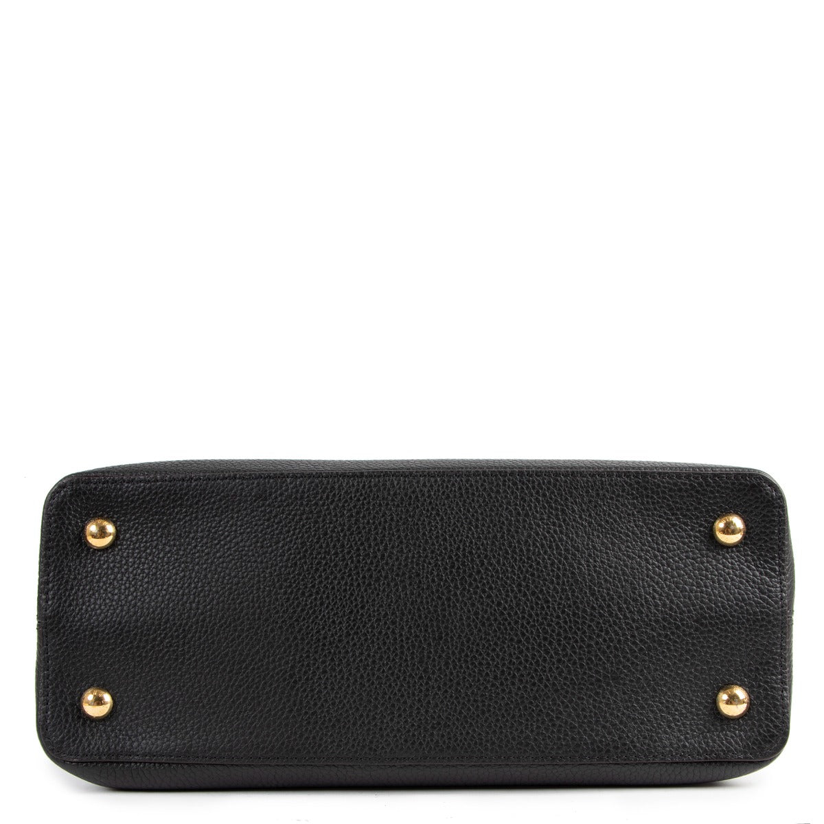 Louis Vuitton Capucines MM Taurillon Black Top Handle Bag