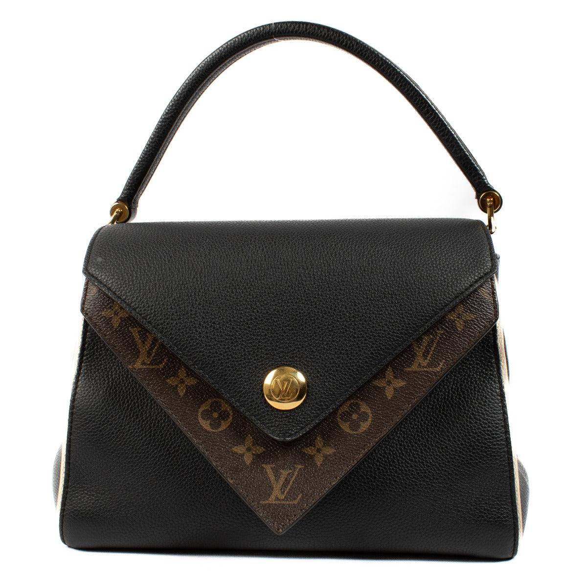 Louis Vuitton Zwarte Taurillon/Monogram Double V Tas
