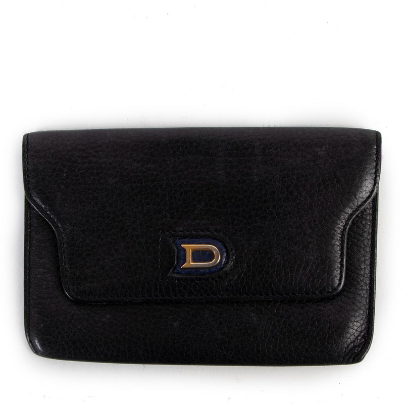 Delvaux Black Diabolo Leather Wallet