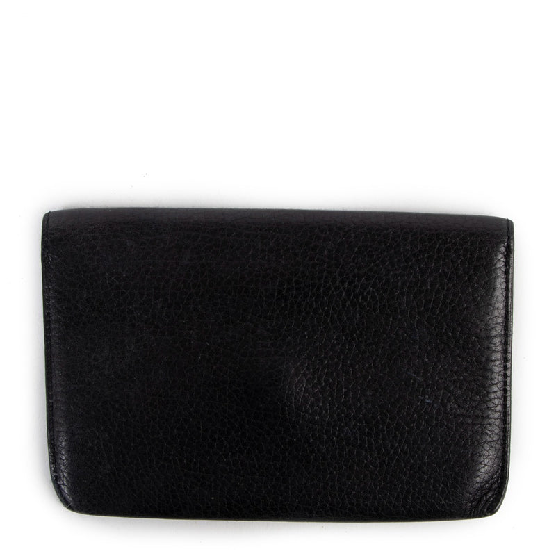 Delvaux Black Diabolo Leather Wallet