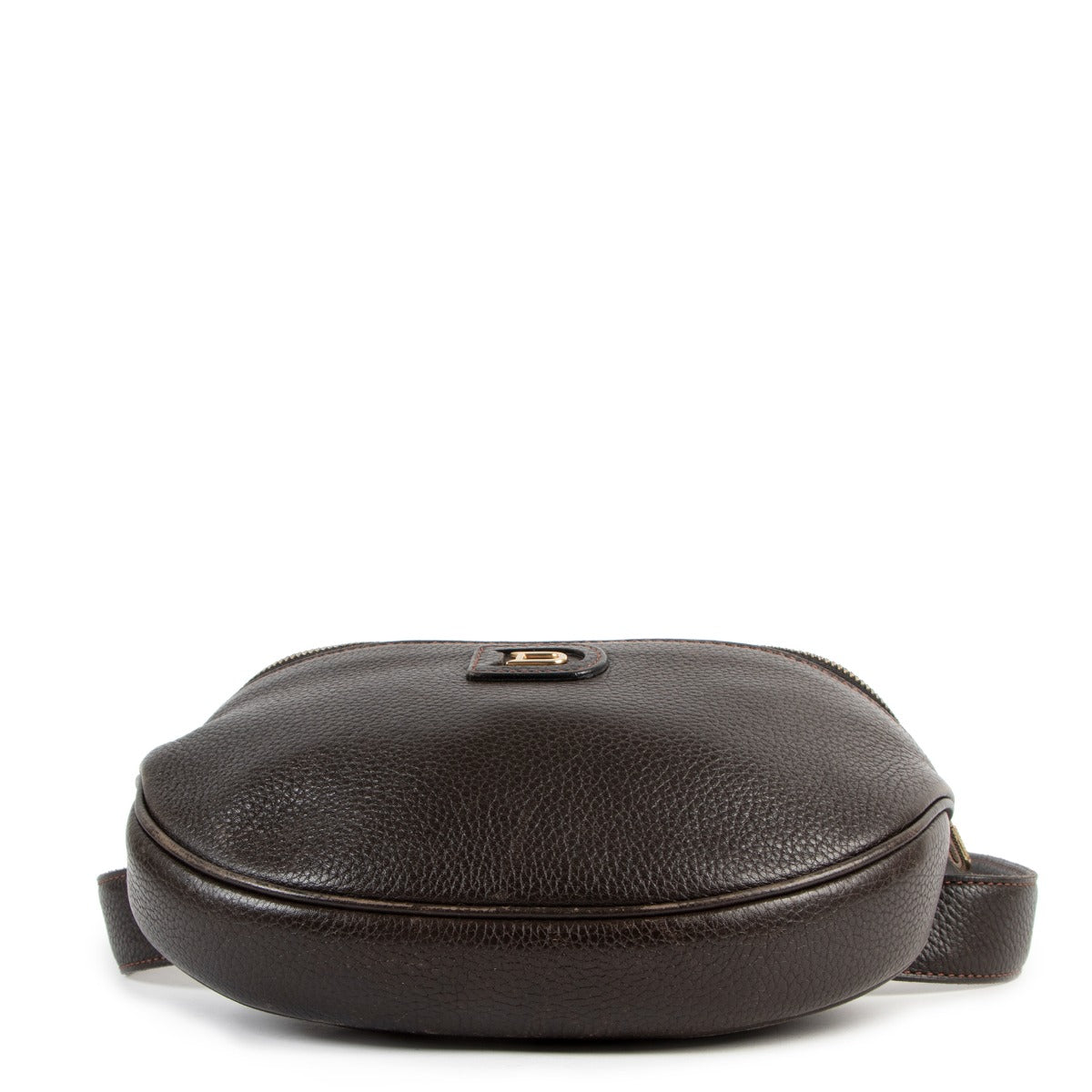 Buy online an authentic second hand Delvaux Dark Brown Musette Belt Bag in good condition at Labellov in Antwerp.