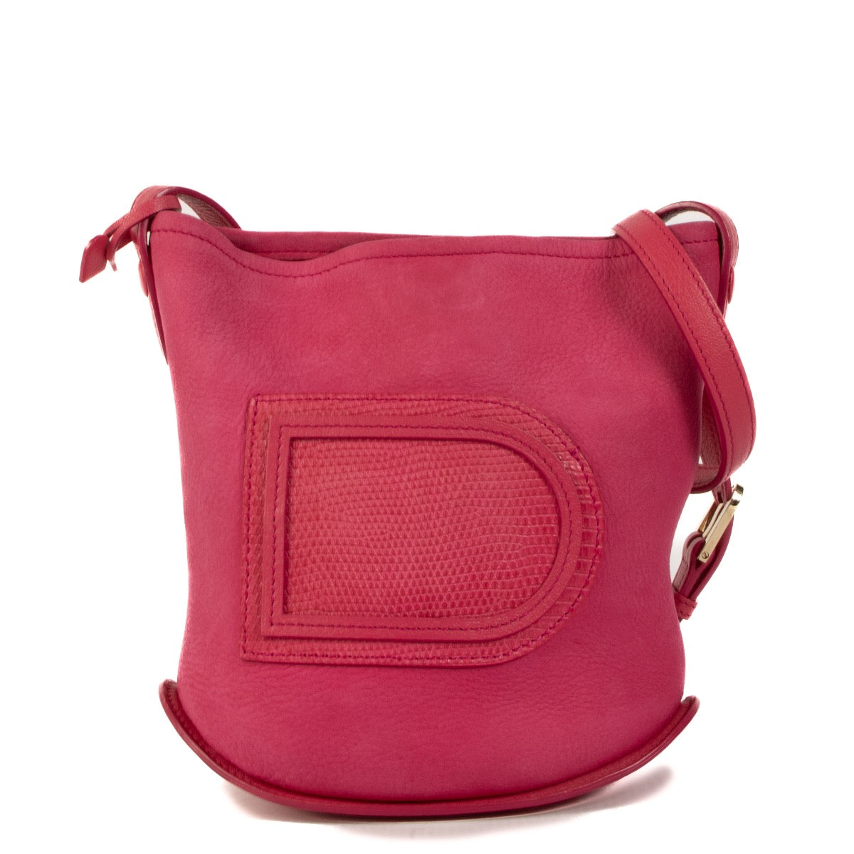 Shop 100% authentic second-hand Delvaux Rose Indien Santiag/Lizard Pin Min Crossbody on Labellov.com