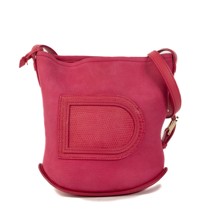 Shop 100% authentic second-hand Delvaux Rose Indien Santiag/Lizard Pin Min Crossbody on Labellov.com