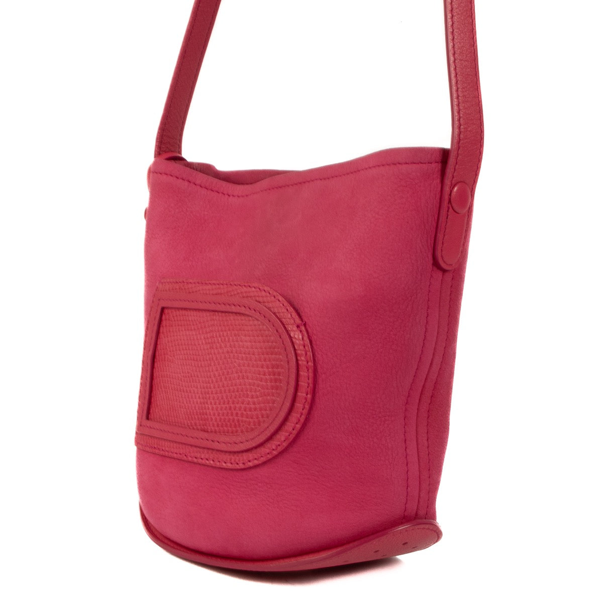 Shop 100% authentic second-hand Delvaux Rose Indien Santiag/Lizard Pin Min Crossbody on Labellov.com