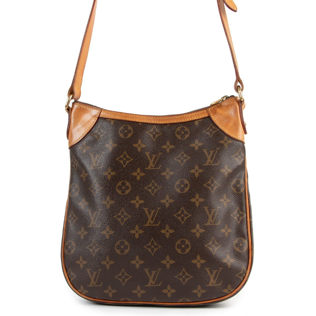 Buy online an authentic second hand Louis Vuitton Odeon Brown PM Monogram Canvas Crossbody in very good condition at Labellov in Antwerpen.