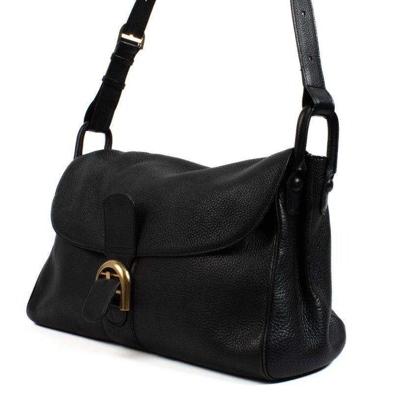shop 100% authentic second hand Delvaux Black Leather Brillant Besace Bag on Labellov.com