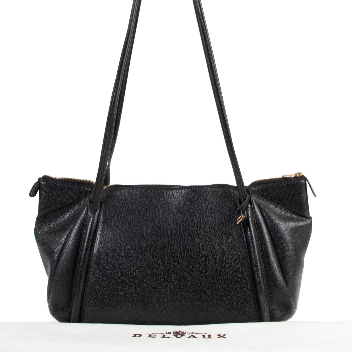 Delvaux Black Jumping Leather Shoulder Bag