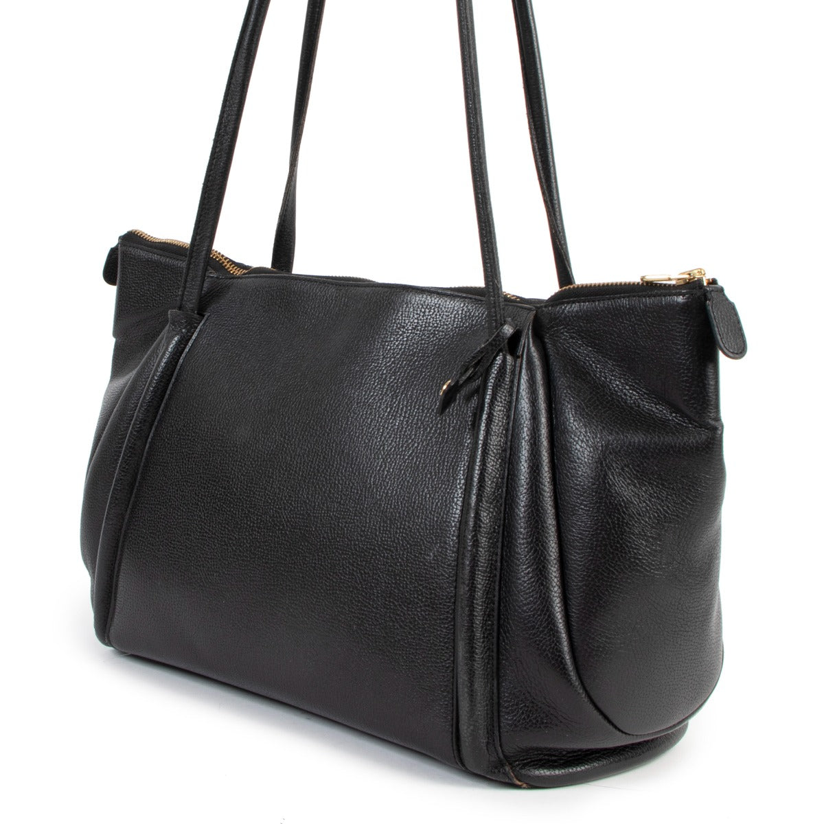Delvaux Black Jumping Leather Shoulder Bag