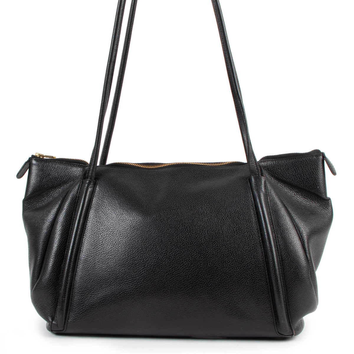 Delvaux Black Jumping Leather Shoulder Bag