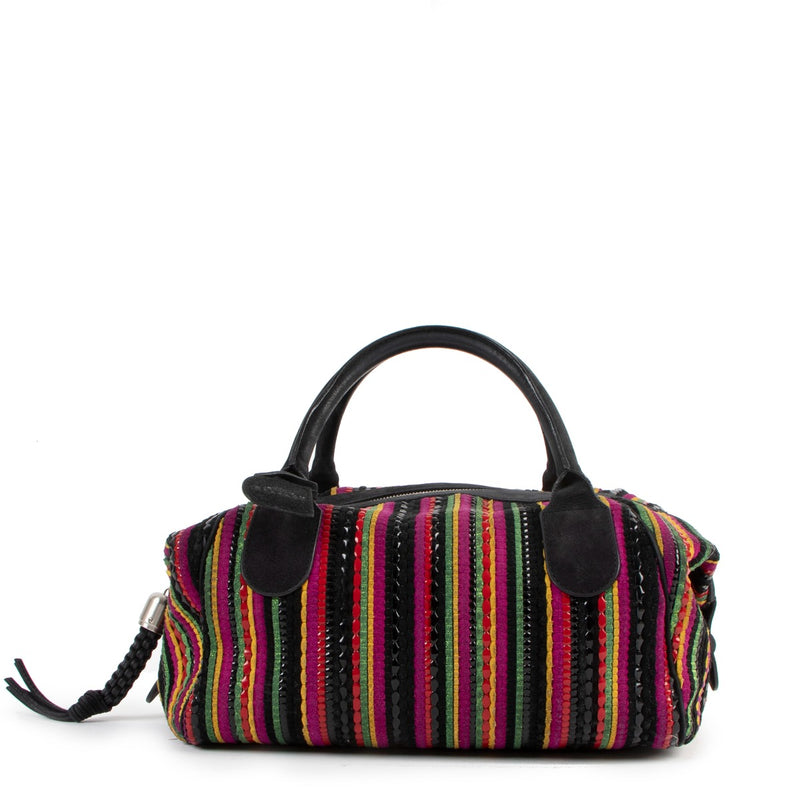 Delvaux Gelato Toile De Cuir Handbag