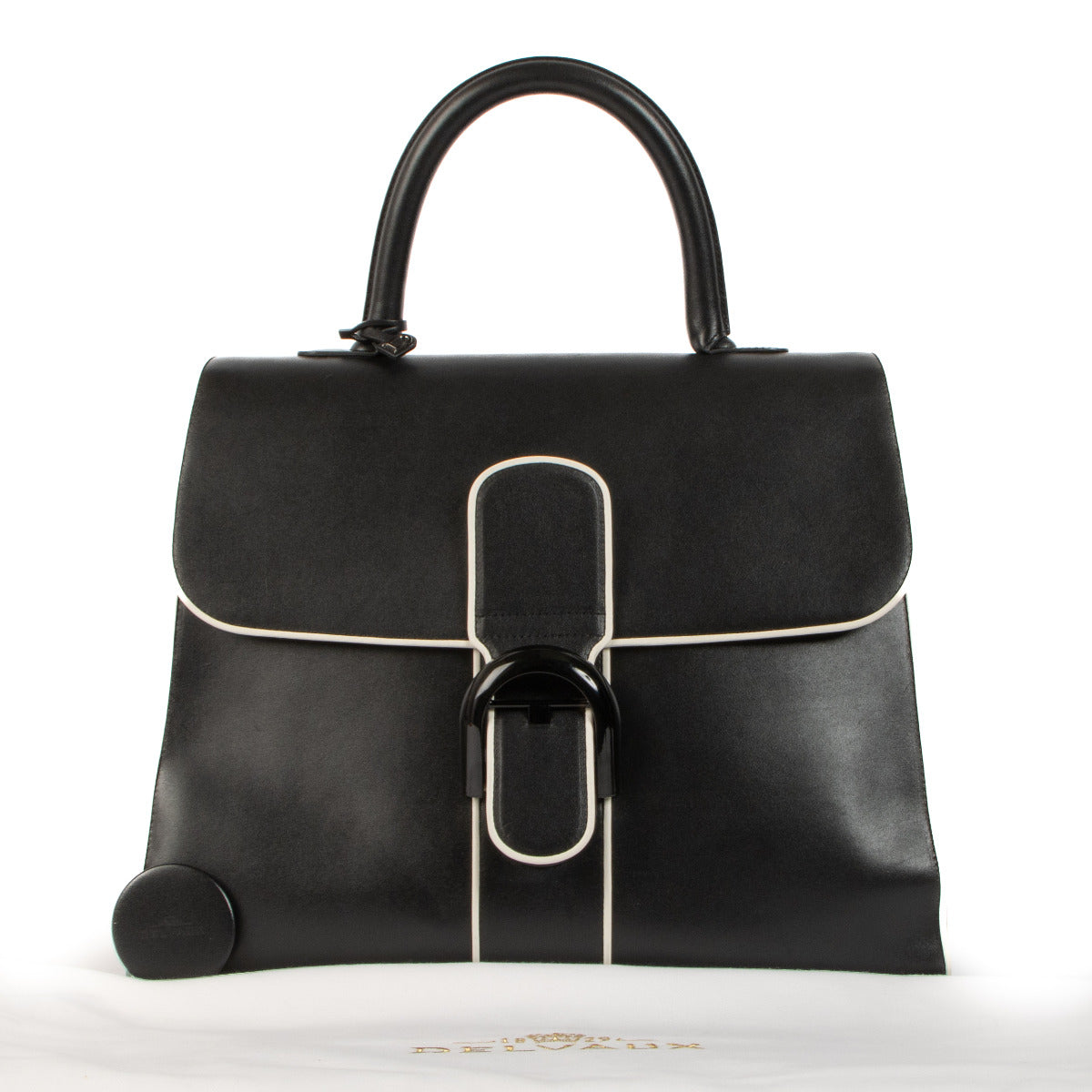 Delvaux Black Illusion Brillant GM Black Edition Bag for sale at Labellov secondhand luxury in Antwerp.