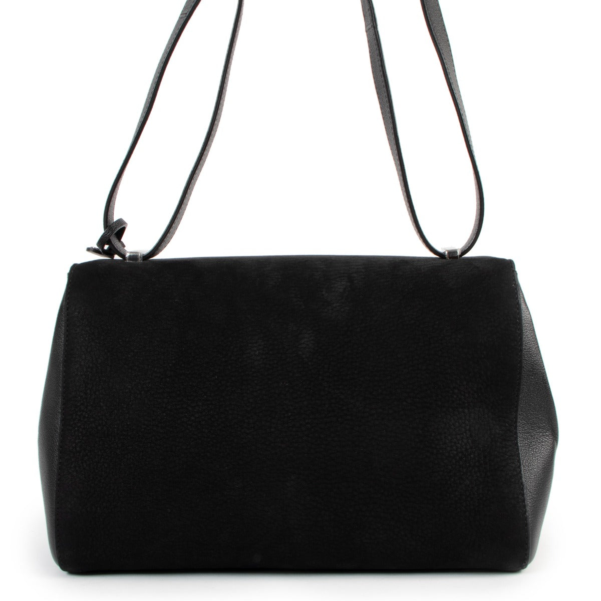 Second hand Delvaux Simplissime City Black Nubuck Shoulder Bag at Labellov