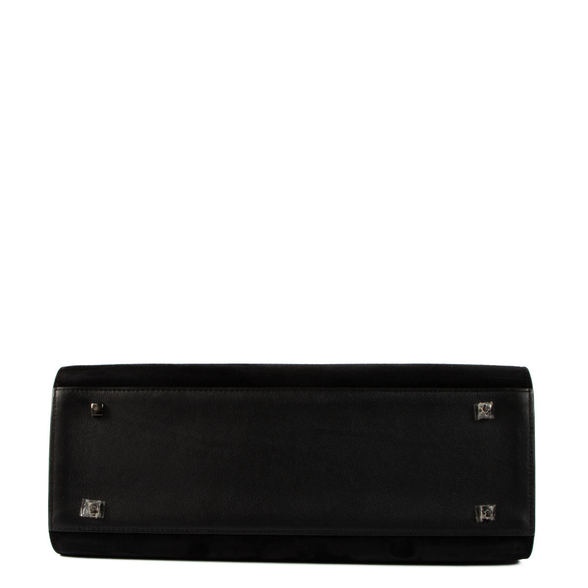 Delvaux Black Calf Velours/Shiny Alligator Tempête GM