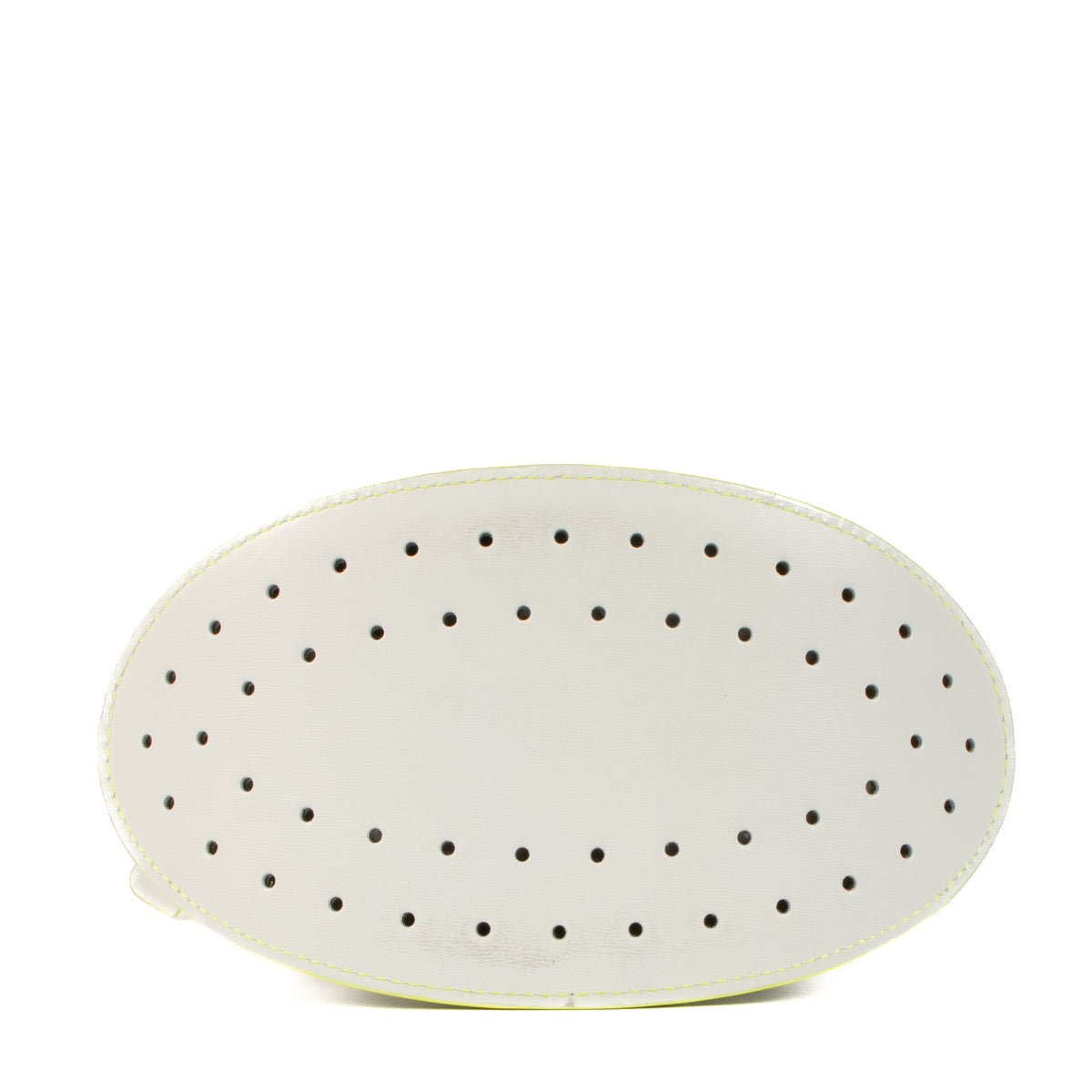Delvaux Optic/Lime Box Calf Pin Mini Bucket