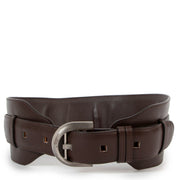 Delvaux Brillant Café Leather Belt
